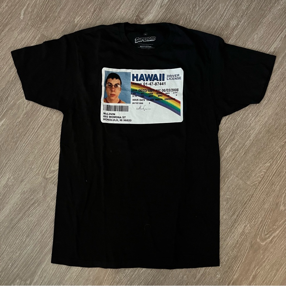Superbad graphic McLovin T-shirt sz L